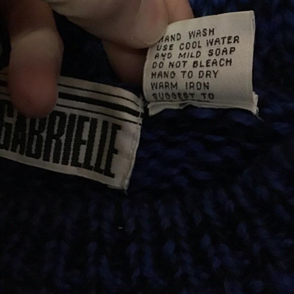 EUC✨ GABRIELLE vintage women's large blue 80s oversized sweater - Picture 3 of 8